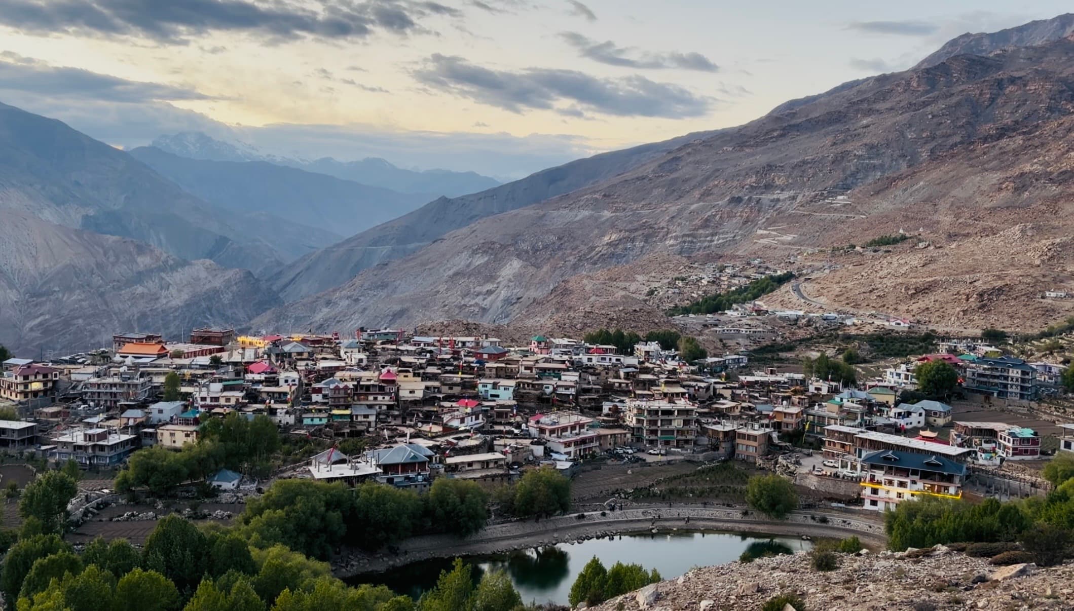 Nako village surrounded by dry mountains