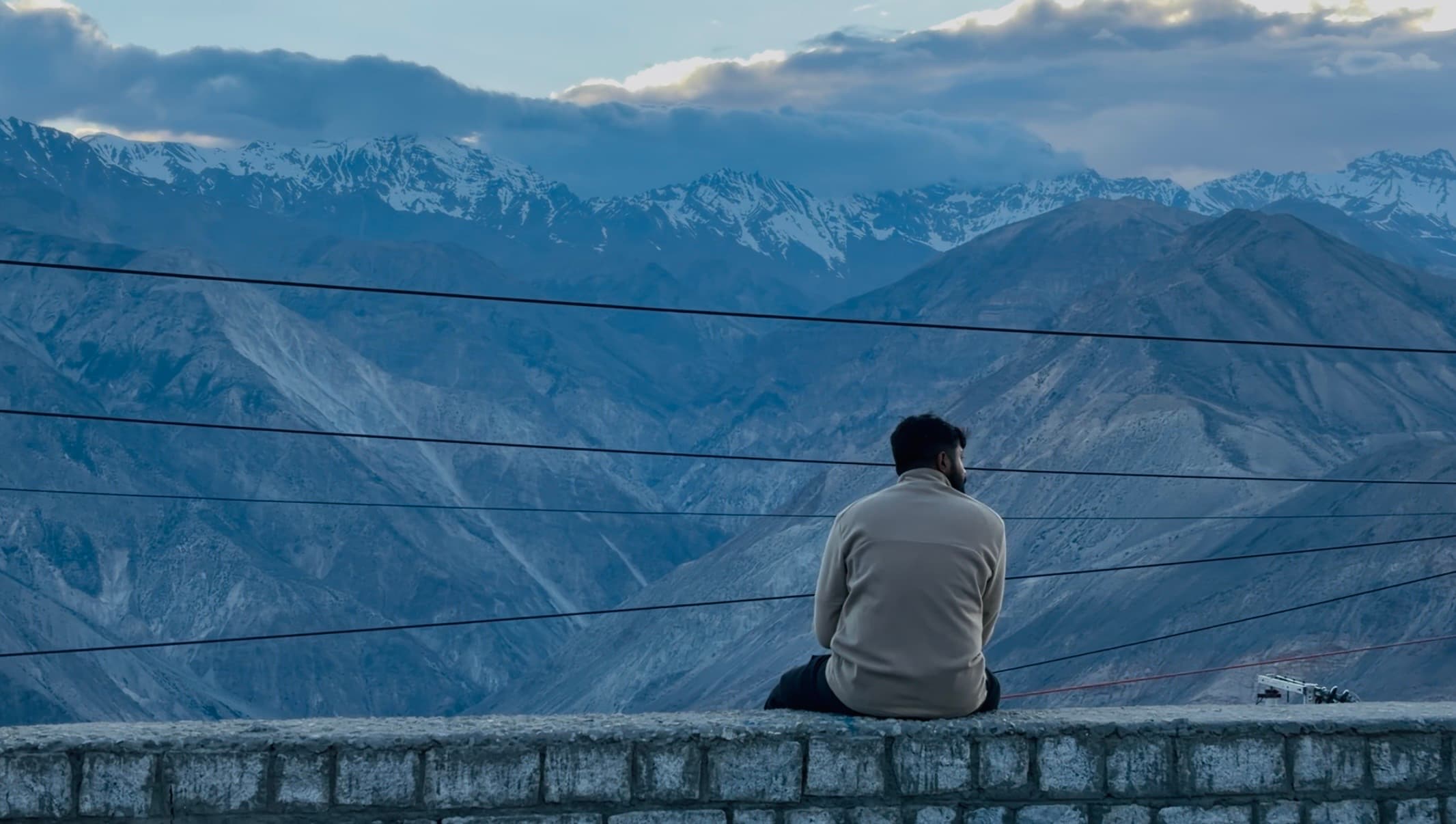 Sitting quietly with the mountains at Nako