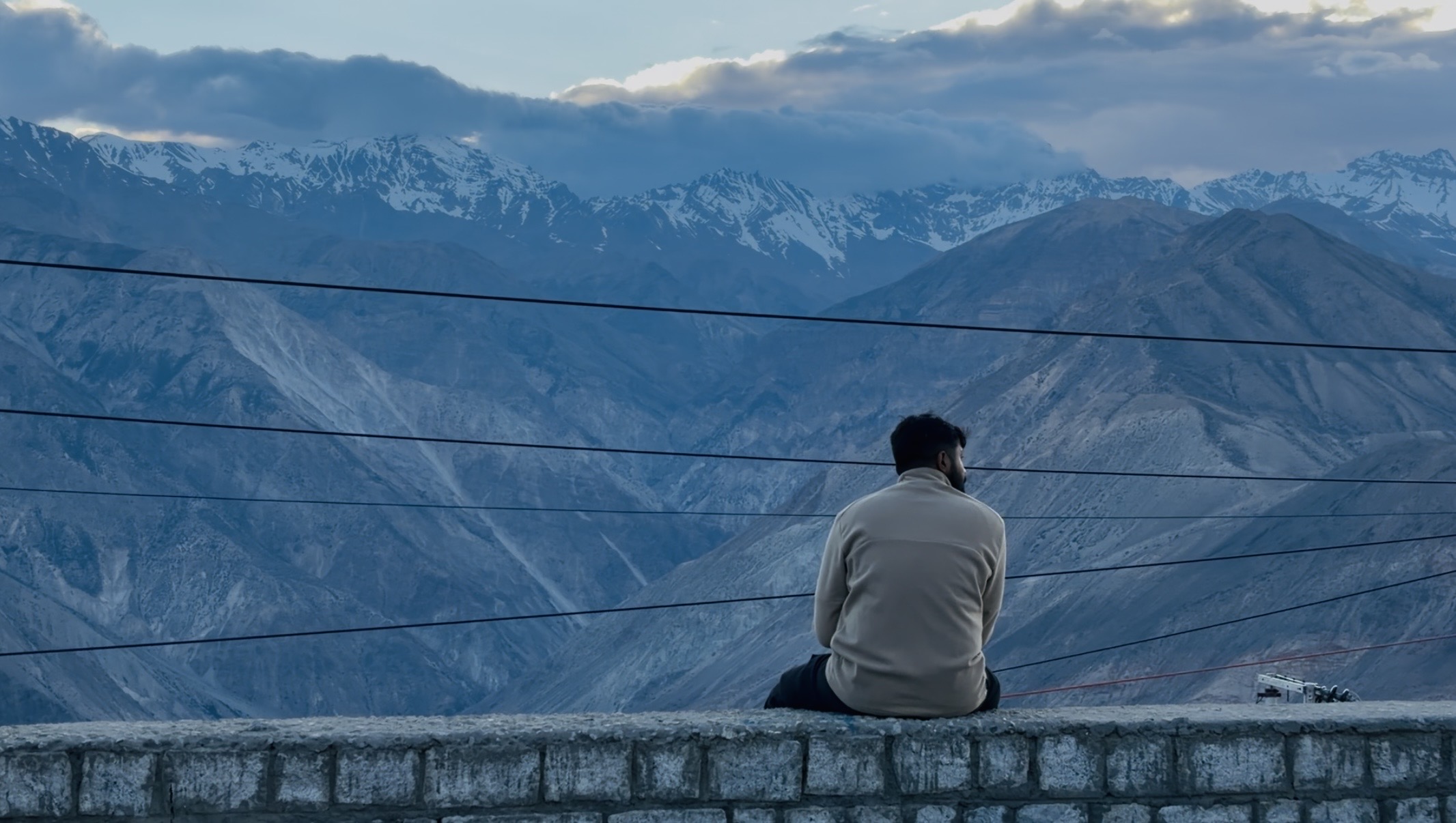Sitting quietly with the mountains at Nako